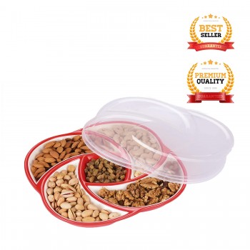 Oliveware Plastic Dry Fruit Candy Container - Red 2